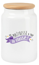 Charger l'image dans la galerie, Boîte à Biscuits en Céramique (600 ml) – "Ma Maîtresse a trop la classe"