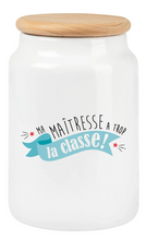 Charger l'image dans la galerie, Boîte à Biscuits en Céramique (600 ml) – "Ma Maîtresse a trop la classe"
