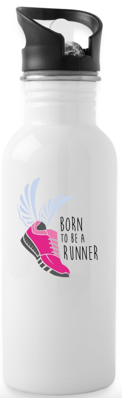 Gourde Born to Be a RUNNER (ailes) - Divers coloris