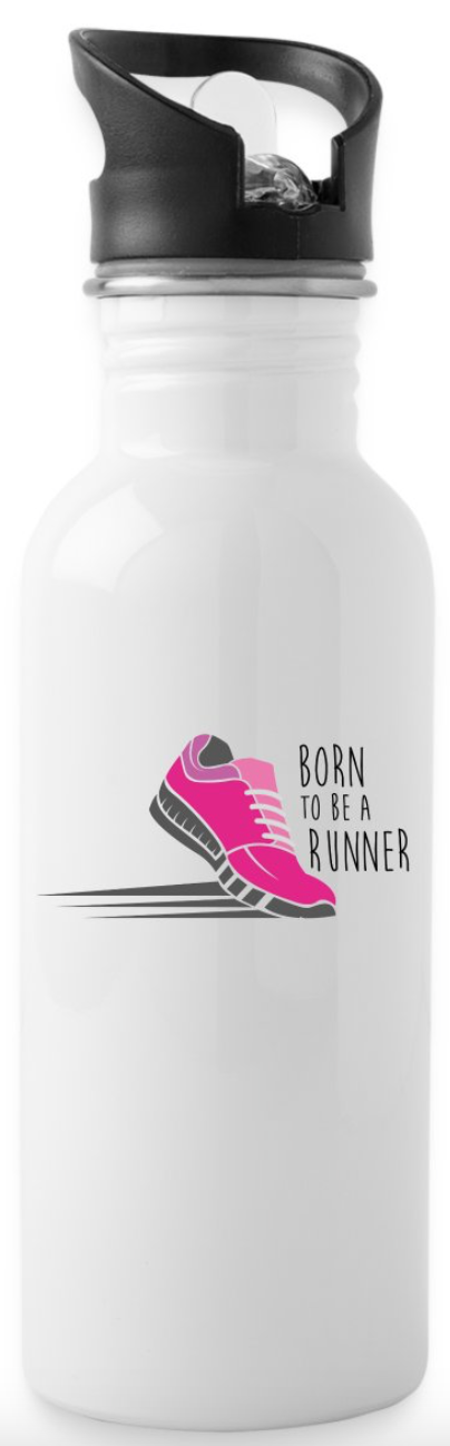 Gourde Born to Be a RUNNER (traces) - Divers coloris
