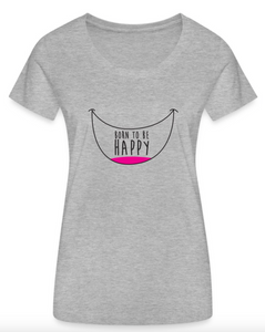 T-Shirt Damen BIO 🍀 Rundhalsausschnitt HAPPY