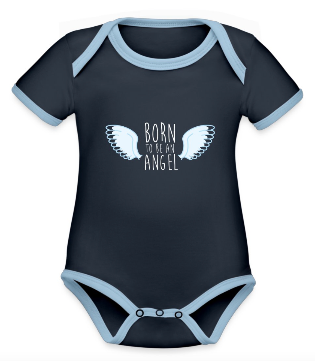 Body Bébé Original "51% Ange 49% Démon" - Coton, Fait Main En France, Neuf Avec étiquettes