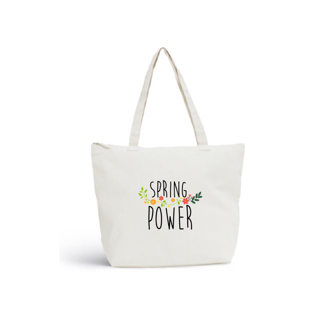 Sac de plage SPRING POWER Coton BIO 🍀