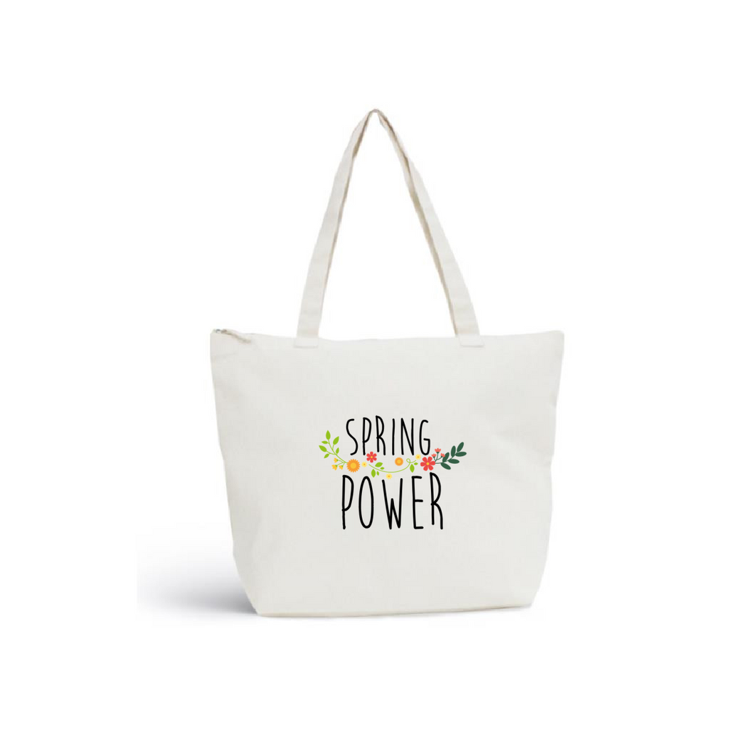 Strandtasche SPRING POWER Bio-Baumwolle 🍀