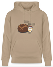 Charger l'image dans la galerie, Sweat-shirt unisexe FRIBOURG Bénichon beige - cadeau original fribourgeois Swiss Design I'm Born To Be
