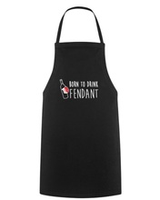 Charger l'image dans la galerie, Tablier de cuisine VALAIS Fendant noir 100% coton — cadeau original valaisan Swiss Design I'm Born To Be
