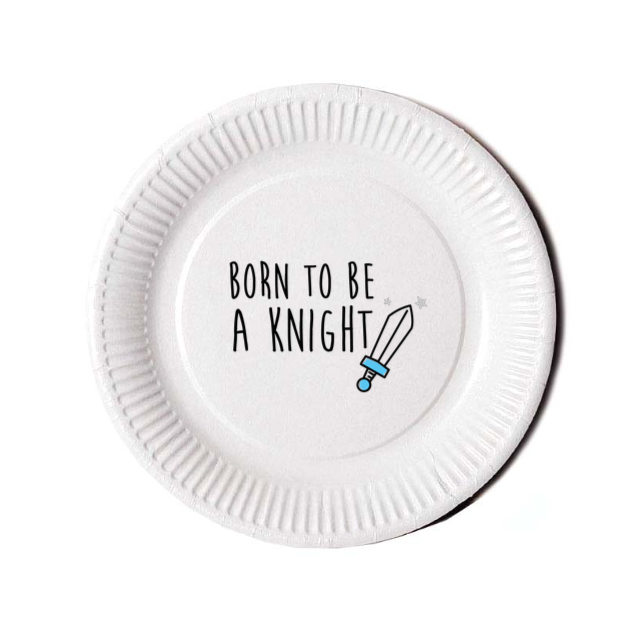 Assiette KNIGHT Blue (pack 10 pces) - I'm Born To Be