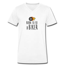 Charger l&#39;image dans la galerie, T-shirt Homme BIO 🍀 BIKER Col V (divers coloris)
