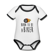 Bio Babybody 🍀 Weiß & Schwarz Biker