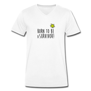 T-shirt Homme BIO 🍀 Col V SURVIVOR - I'm Born To Be