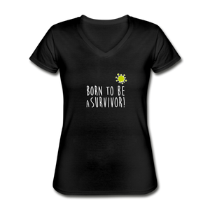T-shirt Femme BIO 🍀 Col V SURVIVOR (divers coloris) - I'm Born To Be