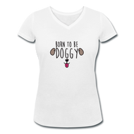 T-shirt Femme BIO 🍀 Col V DOGGY (divers coloris) - I'm Born To Be
