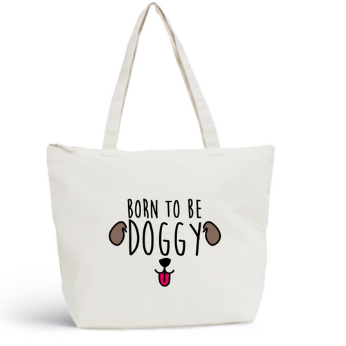 Sac de plage DOGGY Coton BIO 🍀 - I'm Born To Be