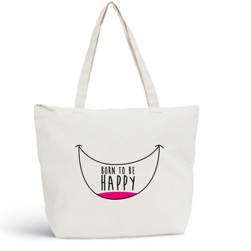 Sac de plage HAPPY Coton BIO 🍀 - I'm Born To Be