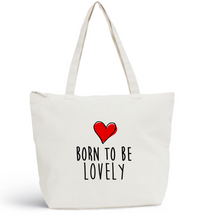 Laden Sie das Bild in den Galerie-Viewer, Sac de plage LOVELY Coton BIO 🍀 - I&#39;m Born To Be
