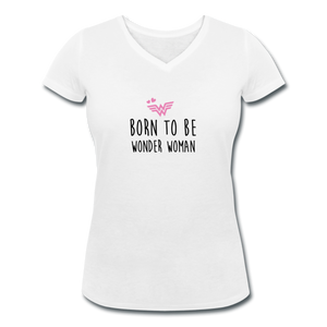 T-Shirt Damen BIO 🍀 V-Ausschnitt WONDERWOMAN (verschiedene Farben)