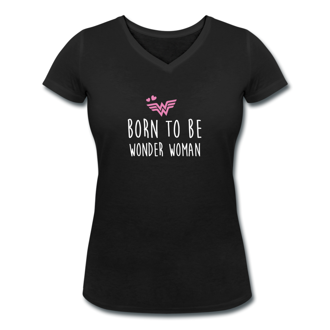 T-shirt Femme BIO 🍀 Col V WONDERWOMAN (divers coloris)