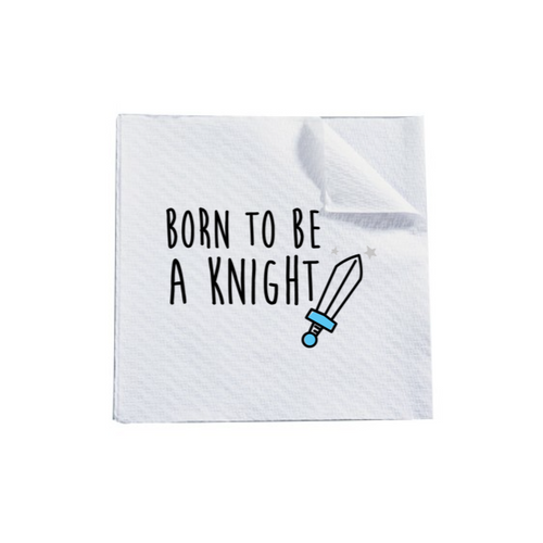Serviettes papier KNIGHT Blue (pack 10 pces) - I'm Born To Be