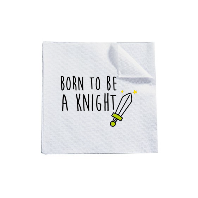 Serviettes papier KNIGHT Green (pack 10 pces) - I'm Born To Be
